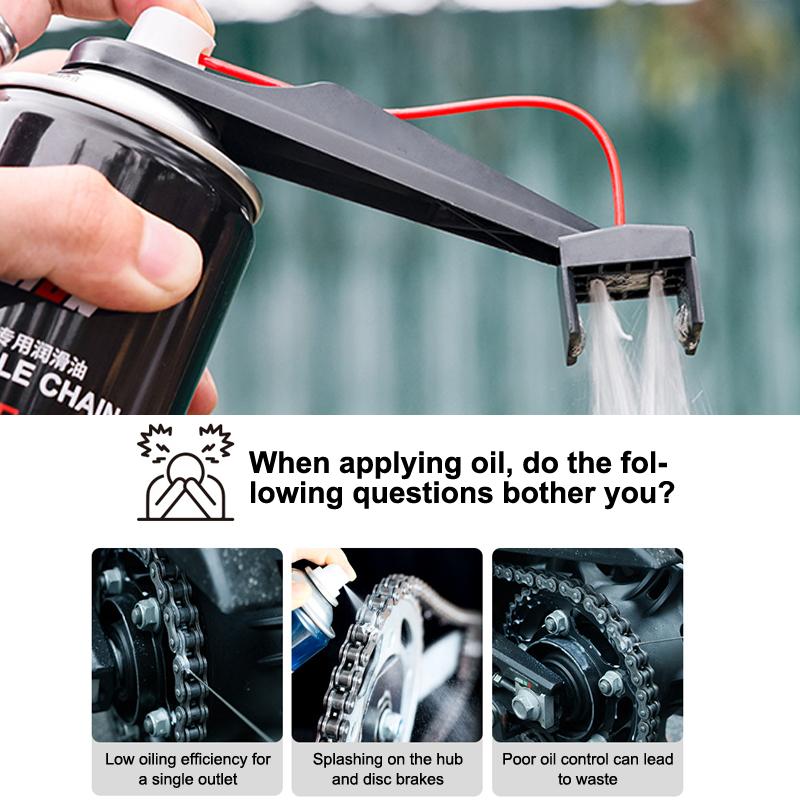 

1 комплект Мотоциклетный смазчик цепи Инструмент Мотоциклетный смазчик цепи Спрей Шестерня Без грязной цепи Воск Очиститель цепи Насадка