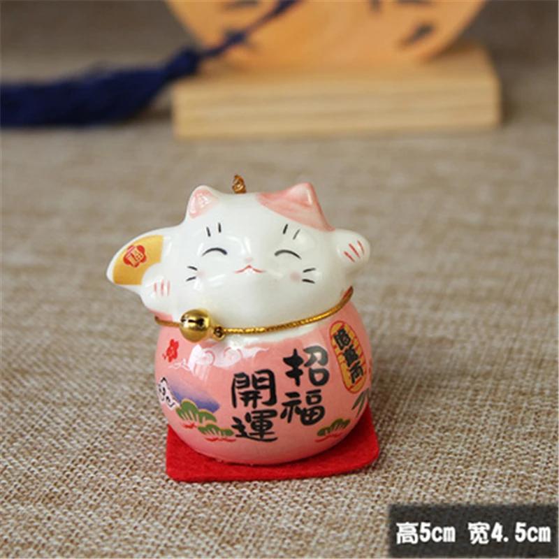 Multicolor Waving Hand Cat Home Decor Welcome Waving Cat Sculpture Statue Decor Car Ornament Chinese Lucky Wealth Waving Cat