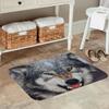 1PC Wolf Pattern Kitchen Rug Non-Slip Door Mat Pop Design Bathroom Rug Bath Mat Carpet for Home Sink Laundry Decoreeree