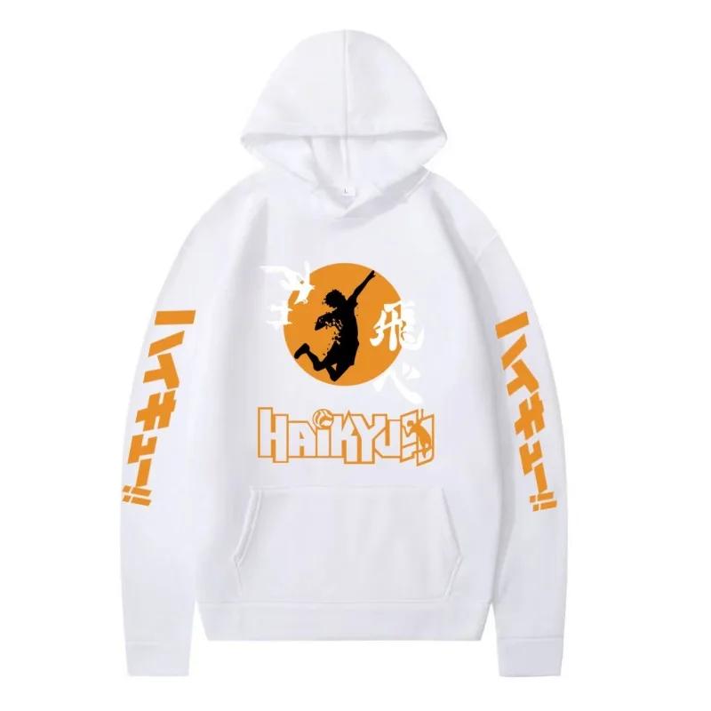 Japanese Animation Haikyuu Printed Men's Hoodie Brand Hoody Y2K Clothes Vintage Fashion Unisex Long Sleeve Pullovers
