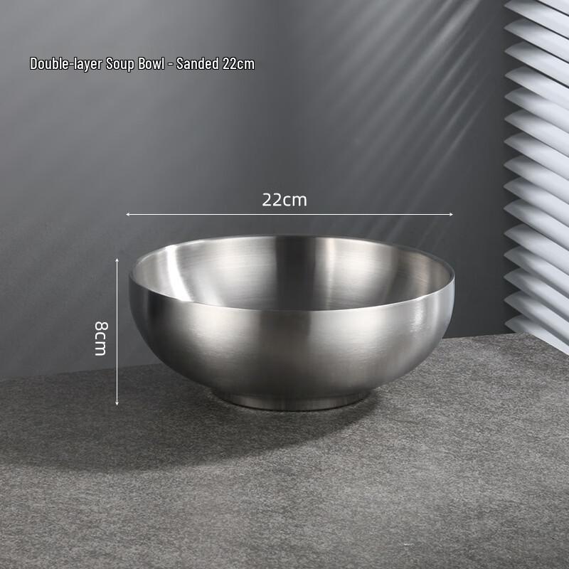 ZISIZ Double-Layer 304 Stainless Steel Insulated Bowl