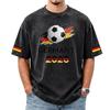 Men's Casual Short Sleeve T Shirt Soccer Graphic Print Fan Support Top Germany 2026 Football Theme Washed Style