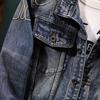 Men's Trendy Retro Embroidered Denim Motorcycle Jacket – Casual Loose-Fit, Versatile Autumn/Winter Style