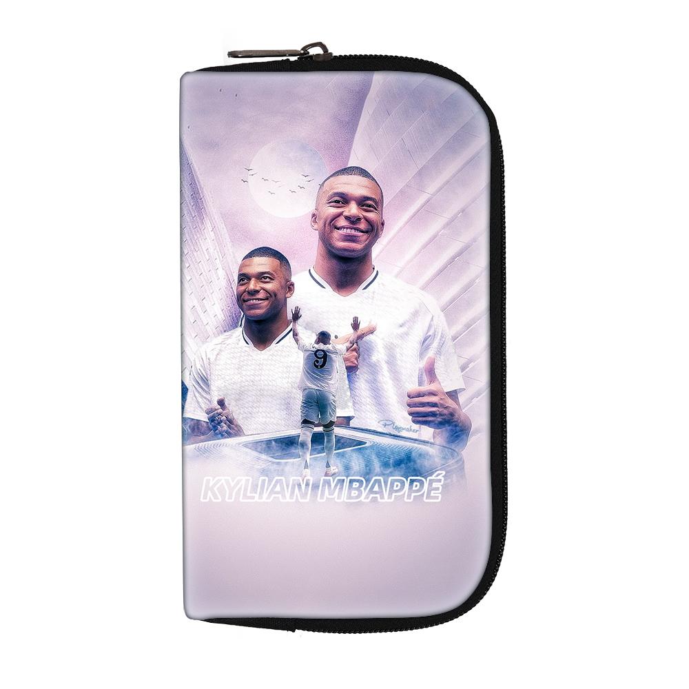 Women Men Clutch Bag headphone bag M-Mbappe Wallets Portable Money Coin Purse Credit Card Money Bags Football Star storage bag