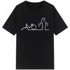 Happy Fashion T Shirts La Linea The Line Osvaldo Cavandoli TV Men Women Style Streetwear Tee Round Neck Casual Tops Camisetas#Color(2)
