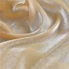 Caramel-colored pleated glitter transparent organza fabric suitable for wedding dresses evening gowns designer clothing fabrics