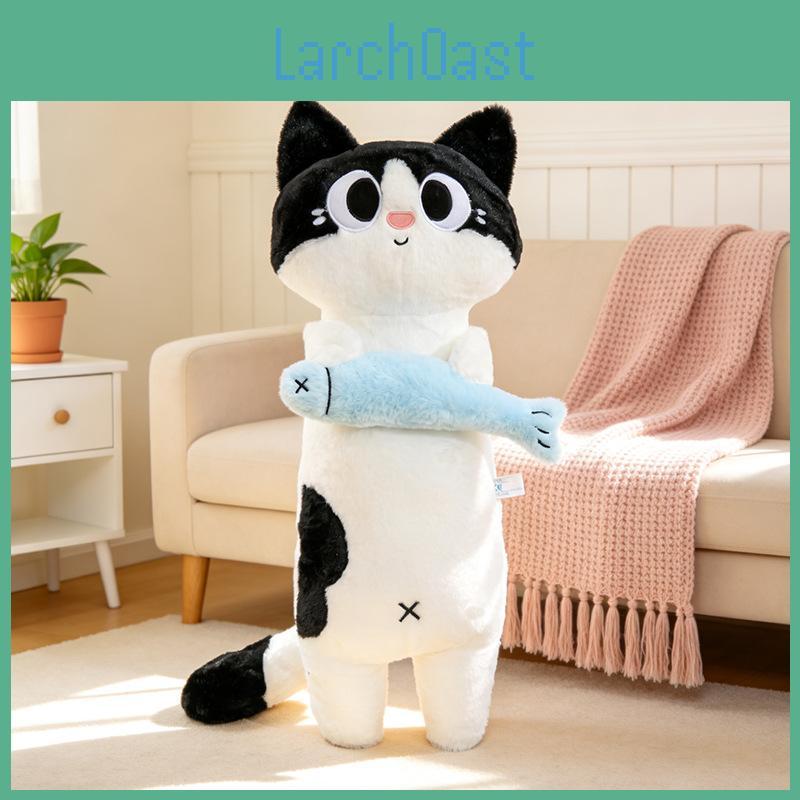 Soft Plush Fish Cat Long Body Pillow For Sleep And Relaxation Girls Side Sleeping Comfort