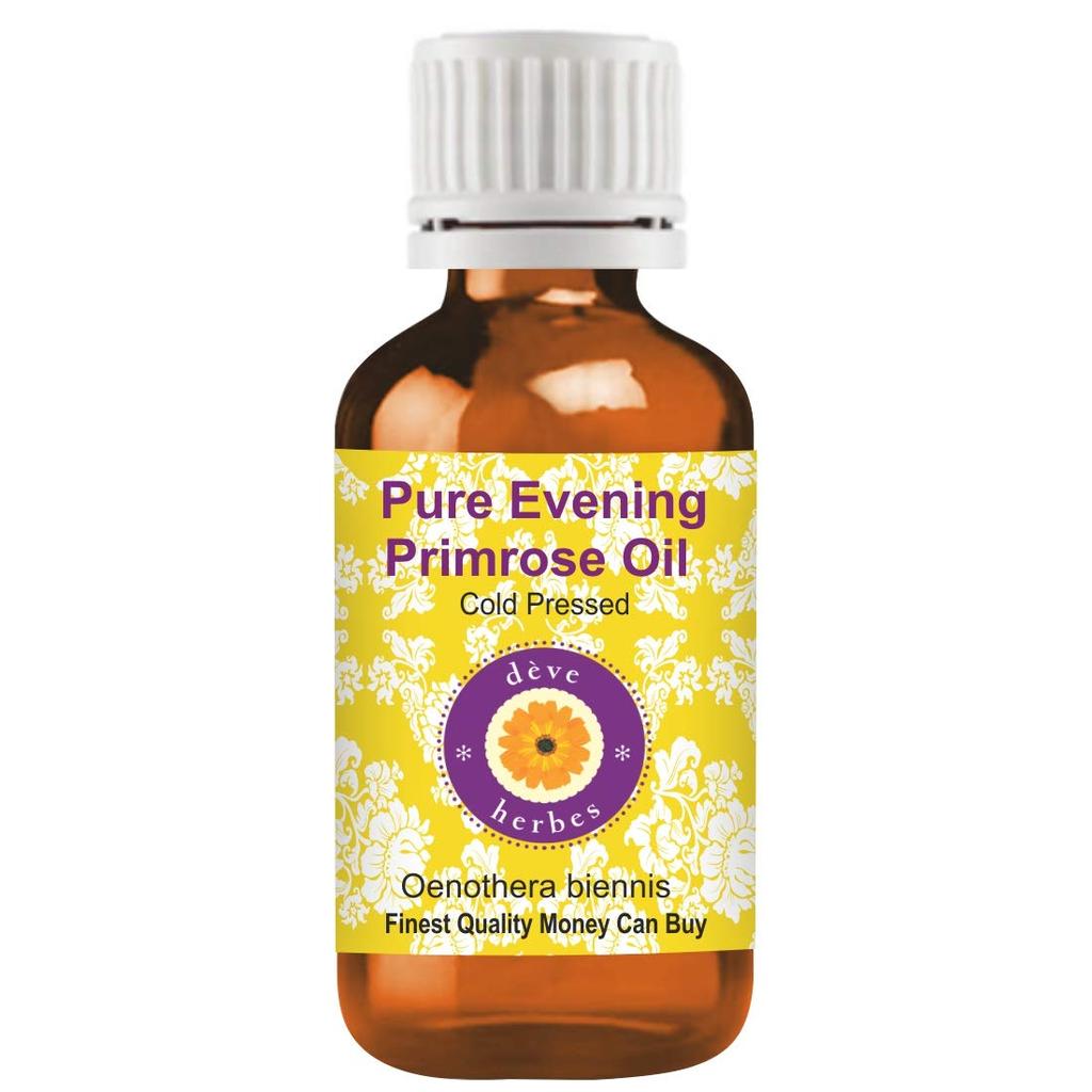 Deve Herbes Pure Evening Primrose Oil (Oenothera biennis) | Cold Pressed | Natural | Undiluted | For Diluting Essential Oils | For Skin & Massage |