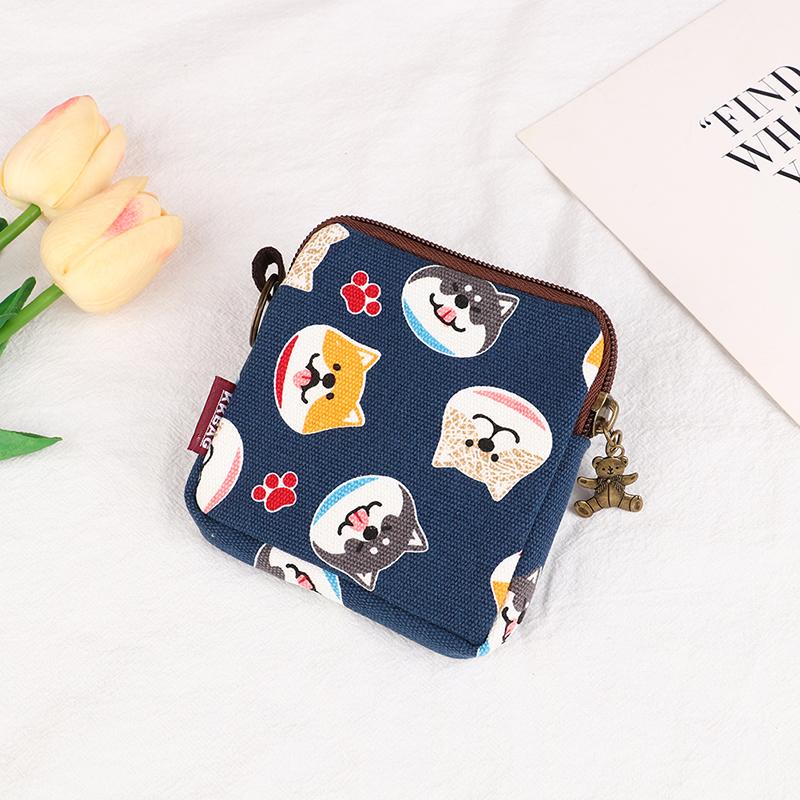 1Pc Retro Mini Bag Women Coin Purses Cute Cartoon Short Wallet Purse Card Bag
