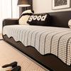 Vintage Houndstooth Jacquard Chenille Sofa Cushion Cover Living Room Unique Shape Non-slip Couch Cover Towel Seat Pad Protect
