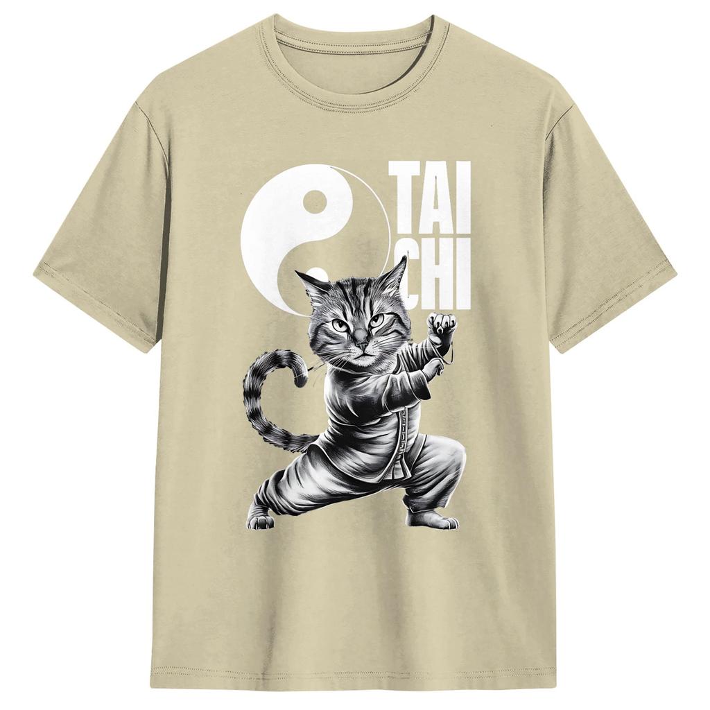 Maglietta Unisex Tai Chi Awesome Tees Manica Corta Girocollo T-shirt 100% Cotone Nuovi Arrivi Abbigliamento