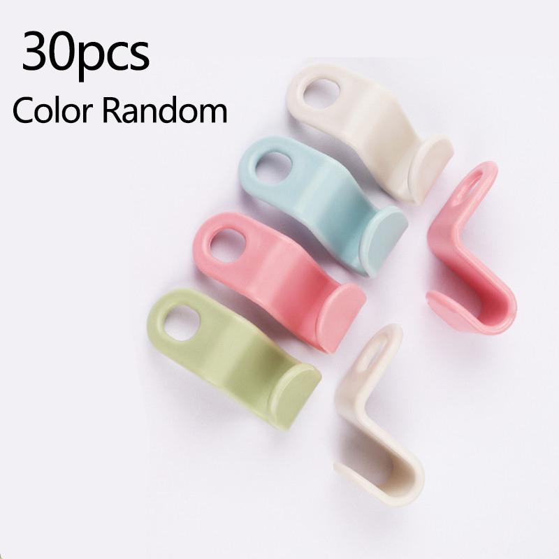 10-100pcs- Wardrobe Hanger Hooks Multifunction Cascading Plastic Bedroom Wardrobe Storage Space Saving Coat Hook