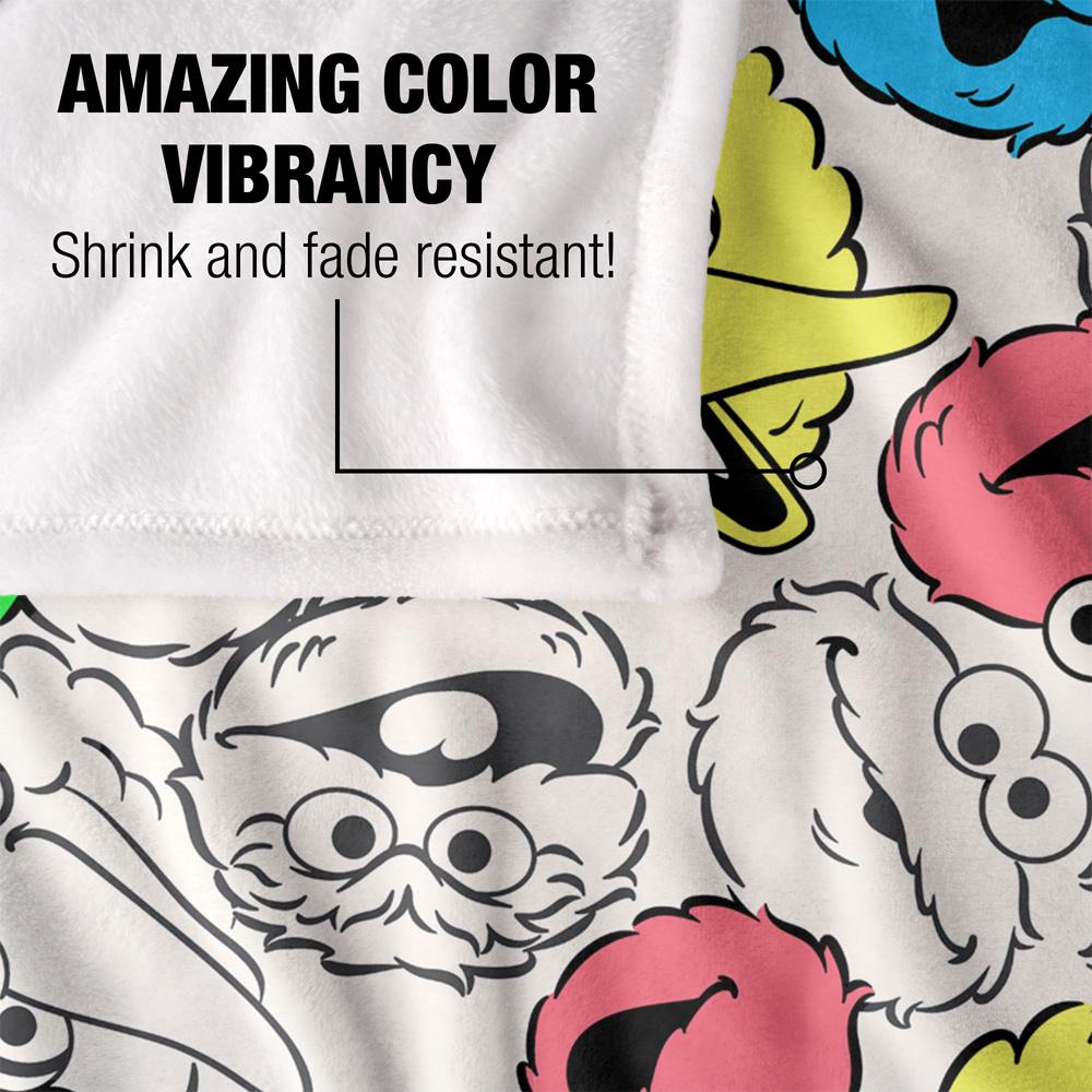 Sesame Street Character Heads Blanket