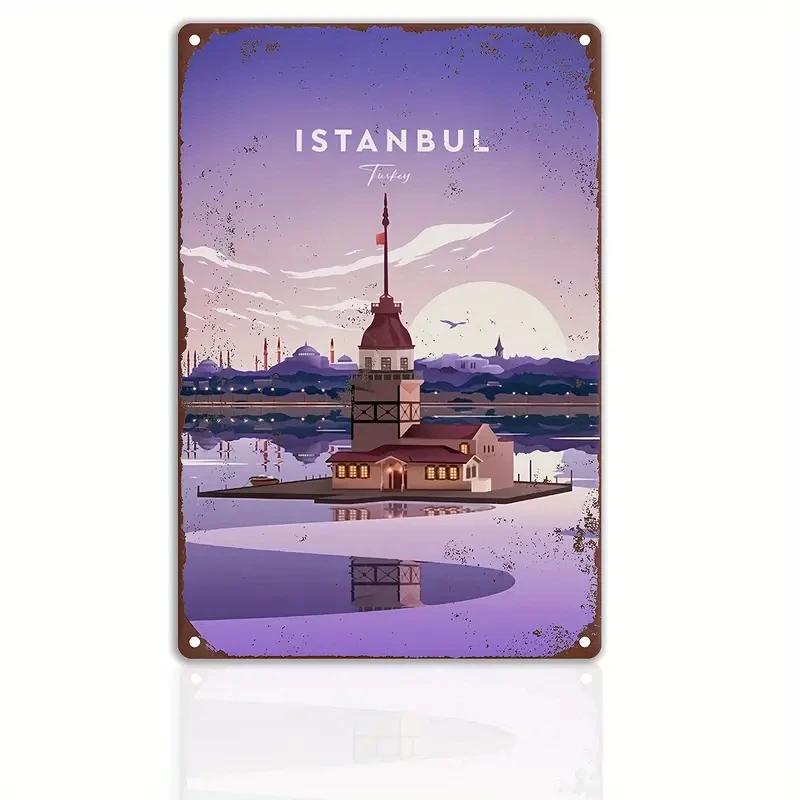 Retro Metal Sign Travel Round The World,ROME,FRANCE,MUMBAI Vintage Art Poster,Home,Bar,Room,pub,Hotel,Cafe,Club Wall Decor Gift