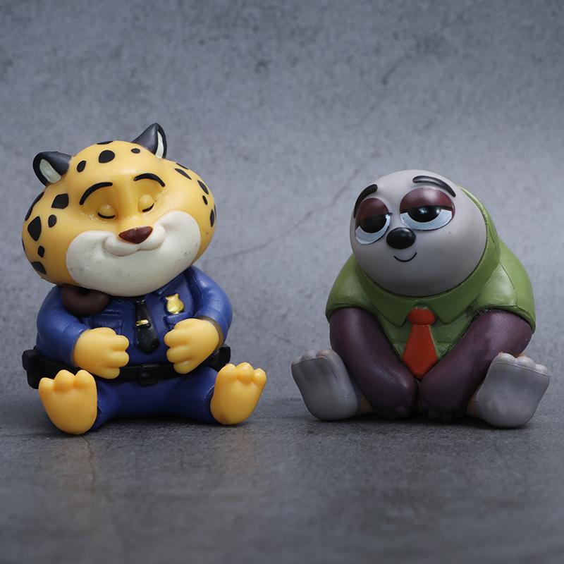 6 pezzi/Set Zootopia 2 Animali Action Figure Giocattolo Judy Nick Volpe Figura PVC Decorazione da Tavolo Modello Bambola Giocattolo Regalo per Fan