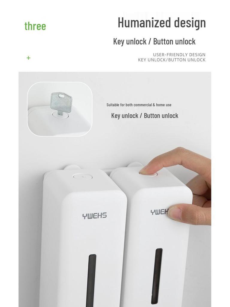 Wandmontierter nachfüllbarer Spender für Shampoo, Duschgel und Handdesinfektionsmittel