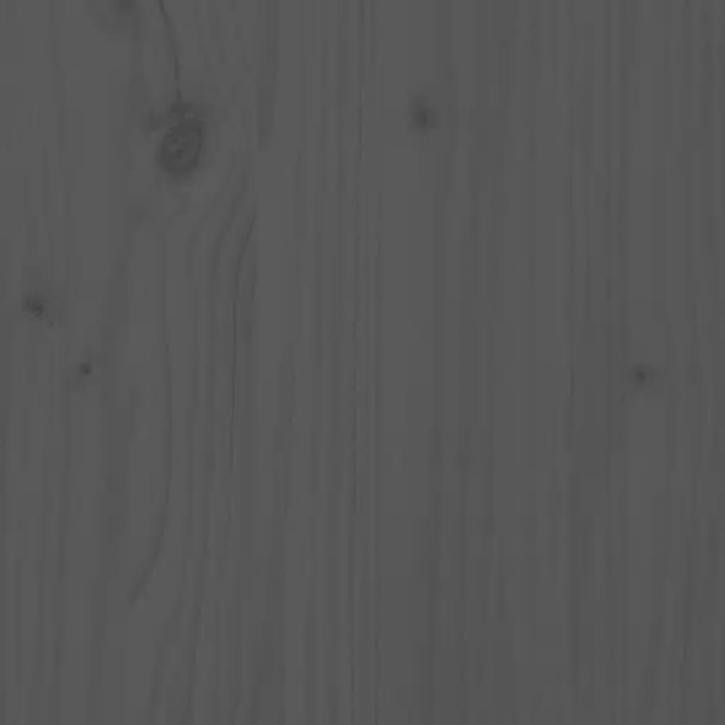 Vidaxl Komoda, Szara, 100X40X75 Cm, Lite Drewno Sosnowe
