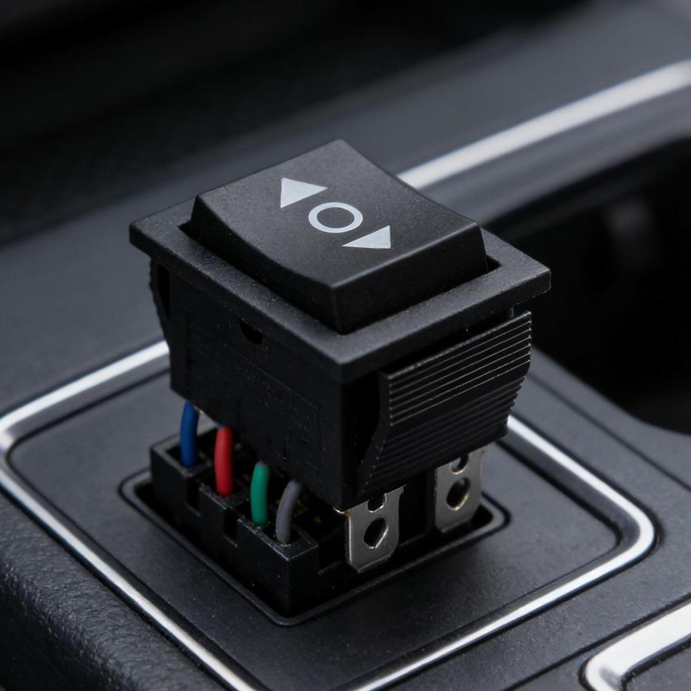 Self Resetting 6 Pin Rocker Switch 16A 250V 20A 125V AC Flame Retardant ABS Copper DPDT Snap in Auto Car Marine Toggle Panel