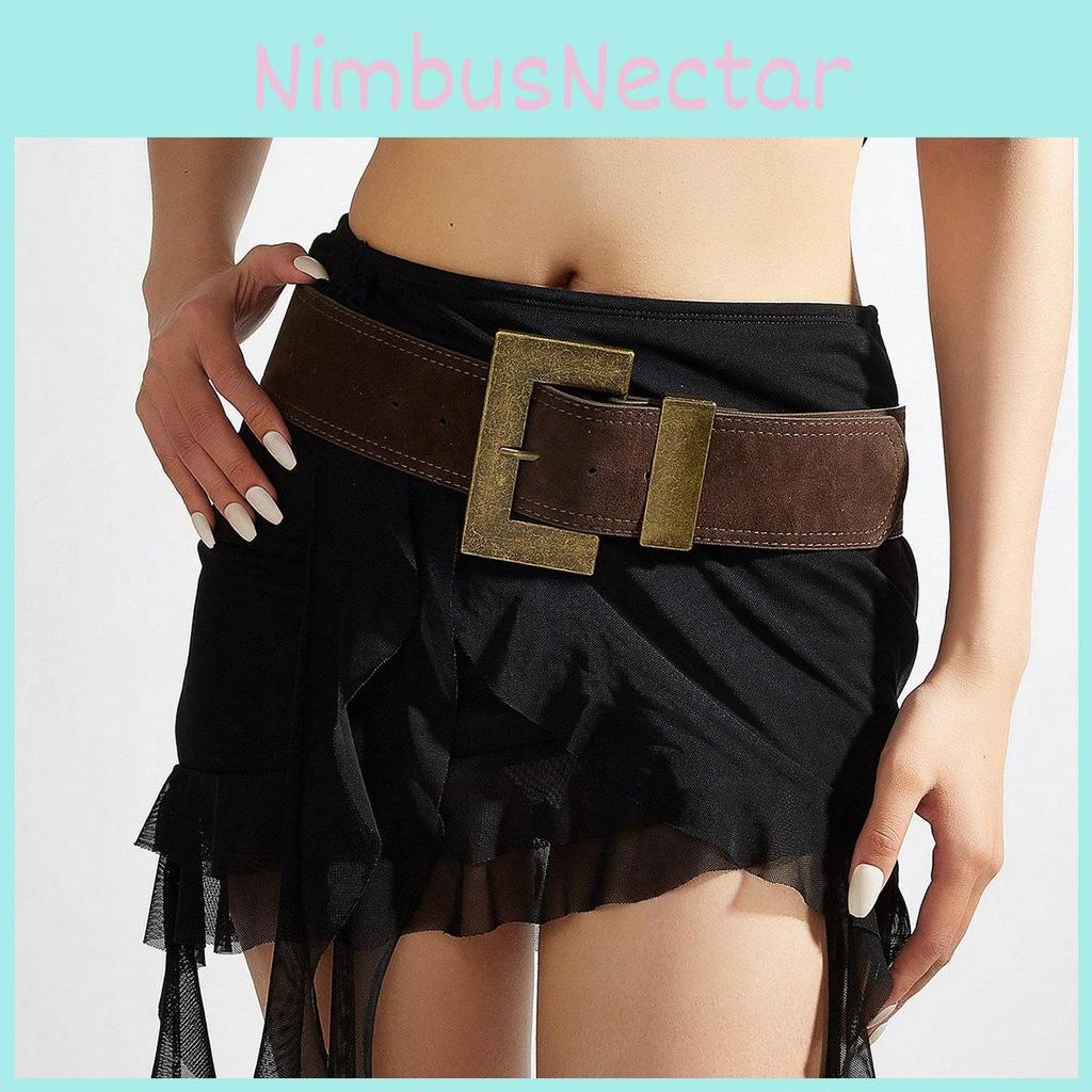 Style Rivet Leather Belt With Alloy Buckle For Street Fashion And Casual Wear