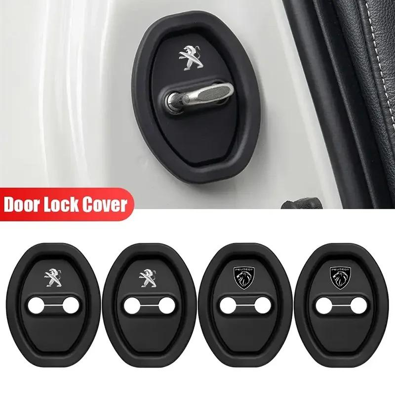 Car door lock protective cover shock-absorbing cushion is suitable for Peugeot 408 4008 308 3008 Rifter 5008 508 2008 208 301