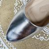 Fashion Flat Shoes for Women 2025 Spring and Autumn New Silver Shallow Mouth Pointed Toe Plus Sized Shoes 42 43 44 Ladies Women