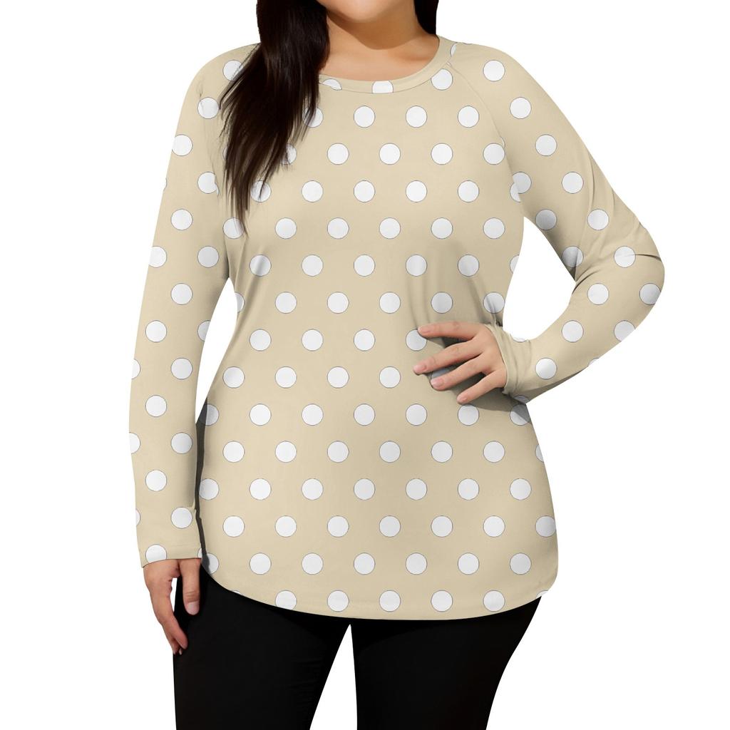 Women's Printed Large Size Long Sleeve Swimsuit Sun  Jacket Quick Dry Hiking Top