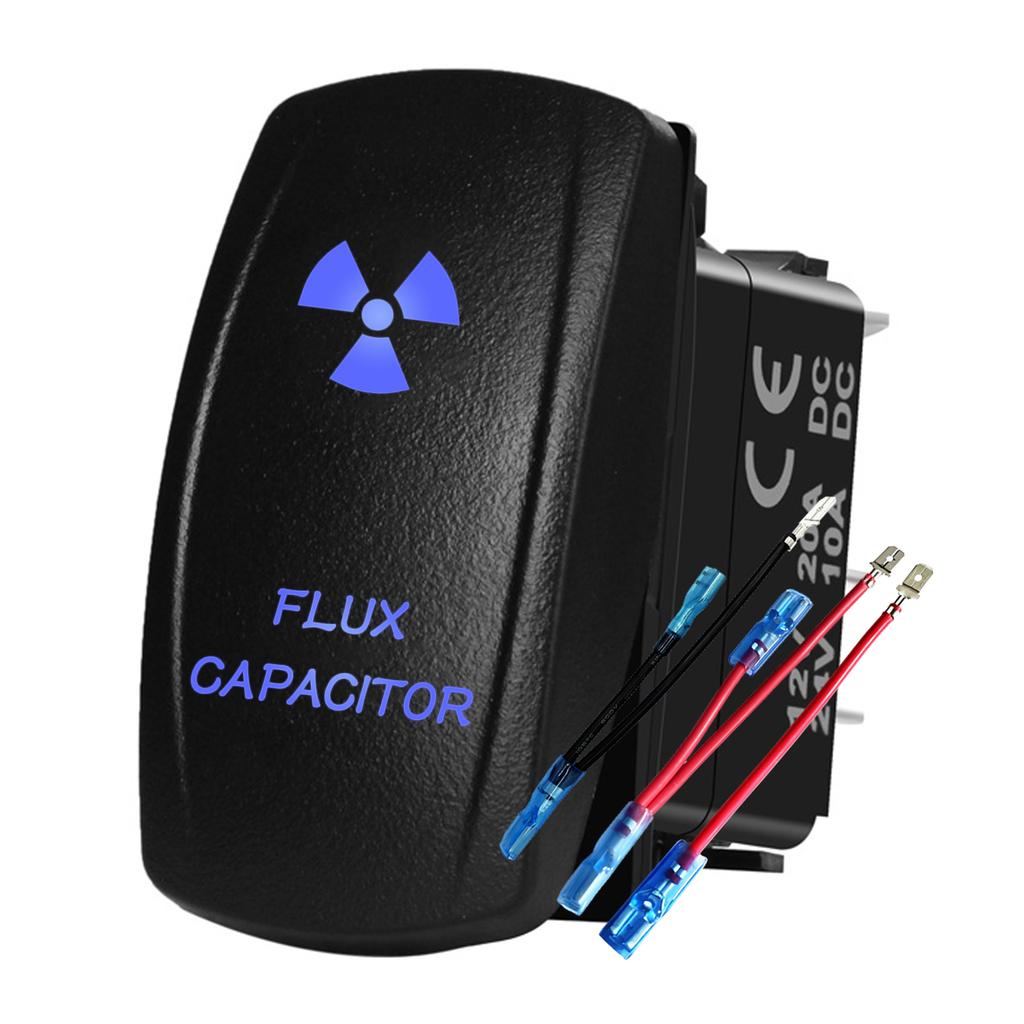 12V 24V Boat Trim Tabs Switch (ON)-OFF-(ON) Momentary Rocker Switch Waterproof Blue Light ON-OFF Toggle Switch With Harness Switches4