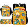 Cartoon toys Super Zings SuperThings Child School Backpack with Lunch Bags ,Pencil Bags ,School Bags for Boys Girls Best Gift