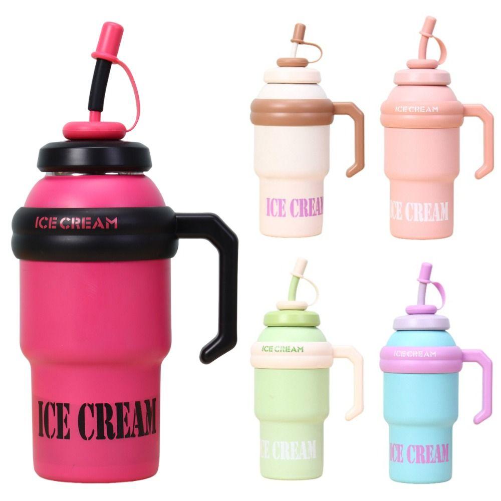 Auslaufsicherer Outdoor-Isolierbecher Kreativer Trinkhalmbecher Thermische Wasserflasche Haushalt