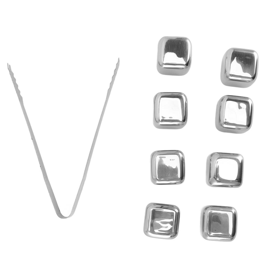 Metal Whiskey Ice Cubes Food Grade 304 Stainless Steel Safe Nontoxic Widely Used Whiskey Stones for