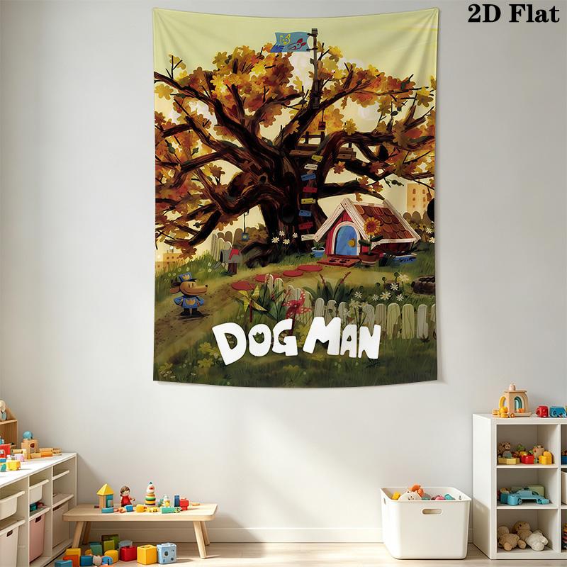 Dog Man Tale Friendship Courage Tapestry Fashion Print Background Cloth Soft Wall Covering Decoration Atmospheric Background Cloth