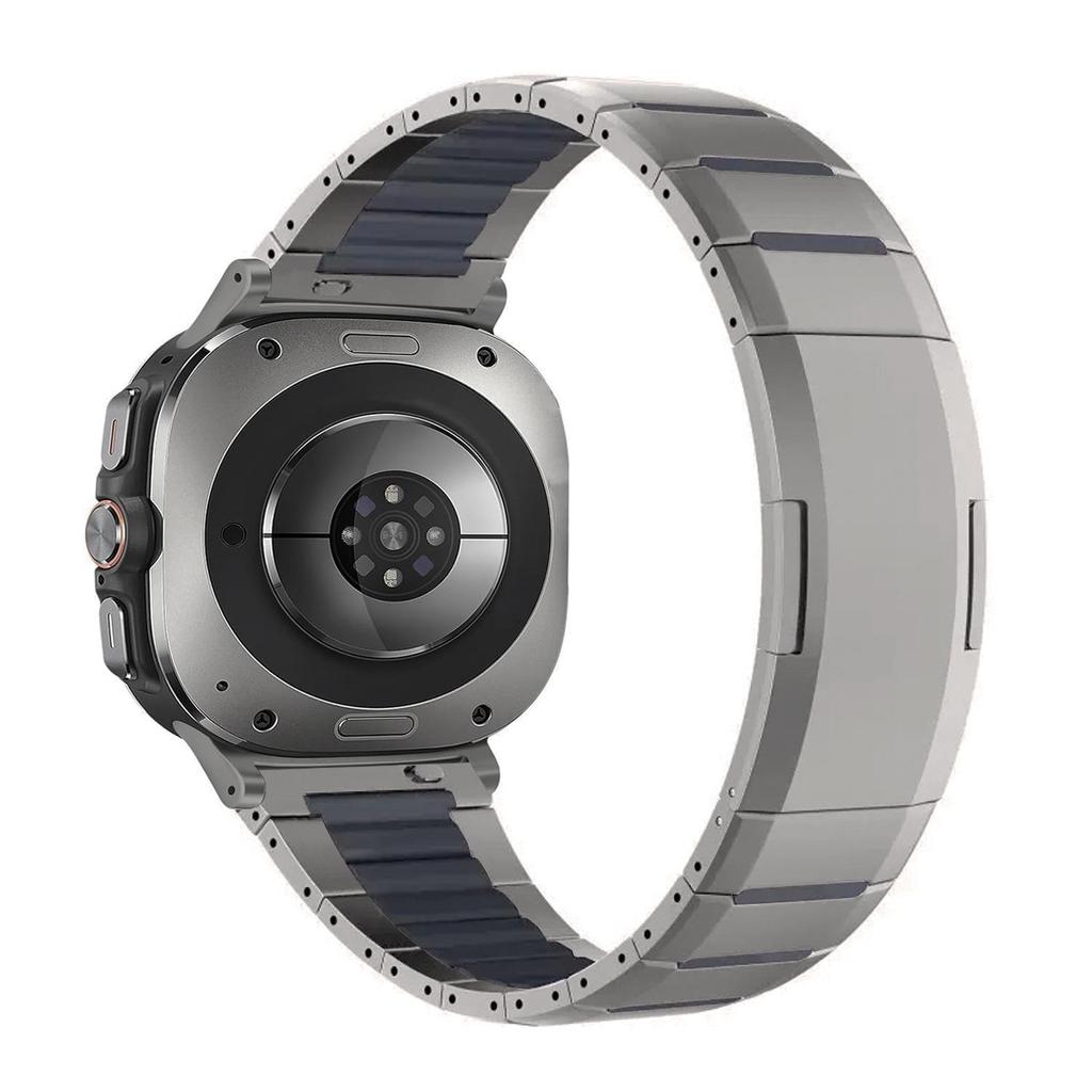 Compatible Two-Color Rubber Folding Buckle Wristband for Samsung Galaxy Watch 8
