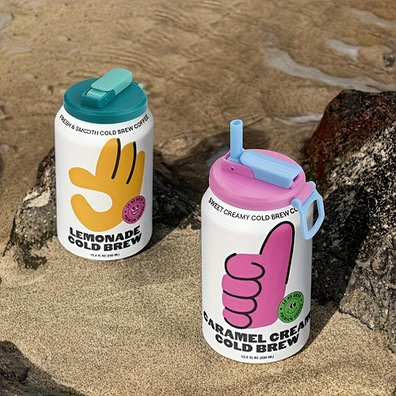 4PCS Reusable Soft Drink Can Lid, Four Colors, Can Be Used for Beverages, Juices and Soft Drinks, and Comes with a Straw