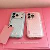 Рожево-блакитний естетичний ретро горошок Чохол для телефону для iPhone 17 Air 13 14 15 16 12 Pro Max Стильний шкіряний захисний чохол