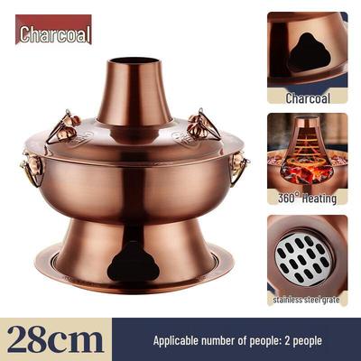 Traditioneller Alt-Pekinger Kohle-Kupfer geteilter Hotpot