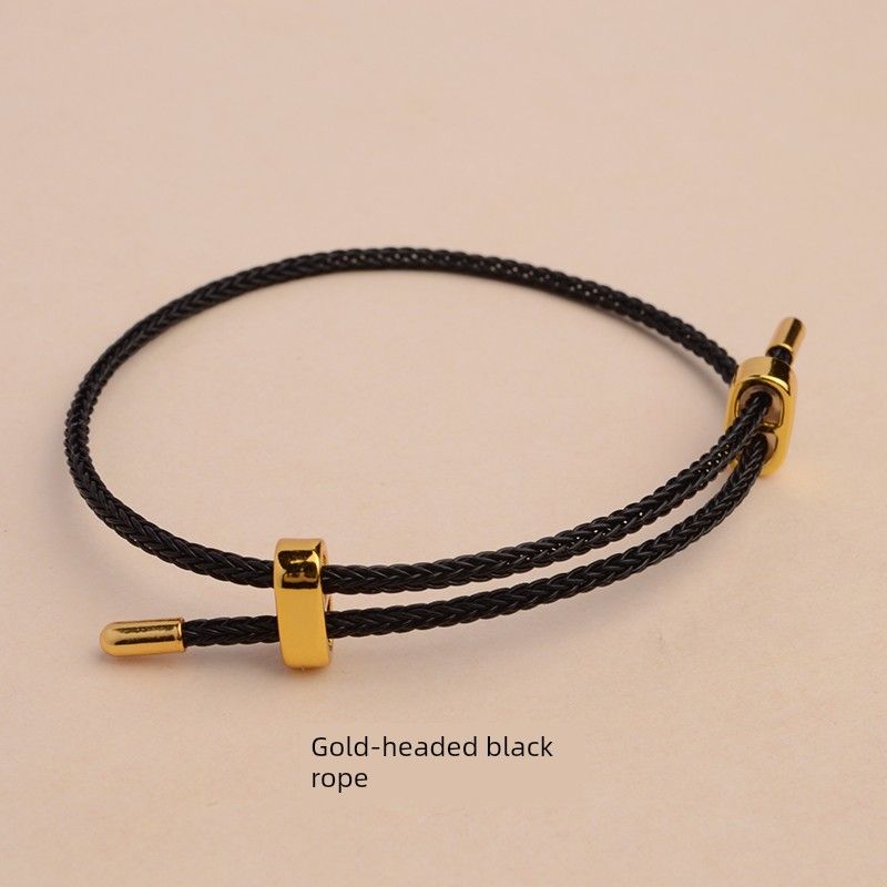 

Красная веревка Регулируемая 2мм Водонепроницаемая Пара Тросов 2mm steel wire hand rope (gold head black rope)