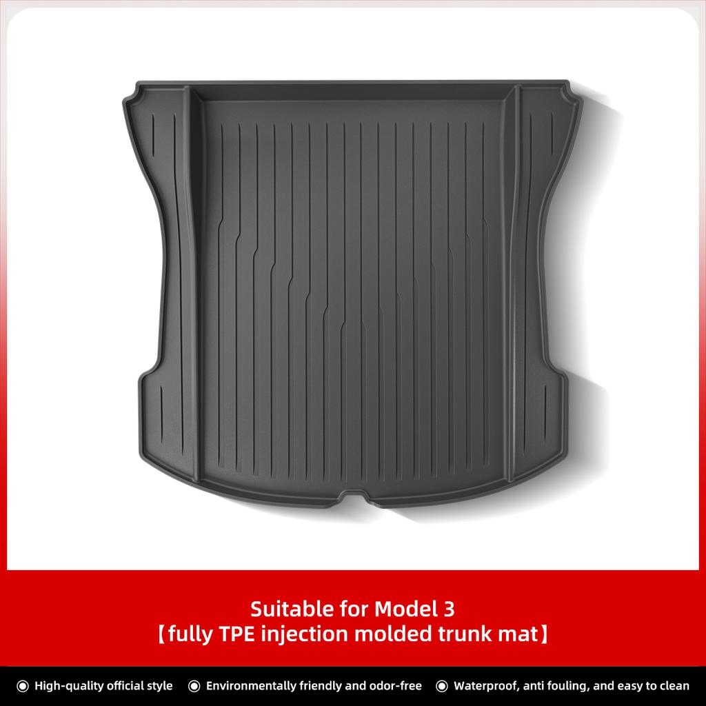 LUCKEASY Right Drive for Tesla Model 3 Model Y  2023 Car All-weather Floor Mat Trunk Pad Protective Interior Accessories