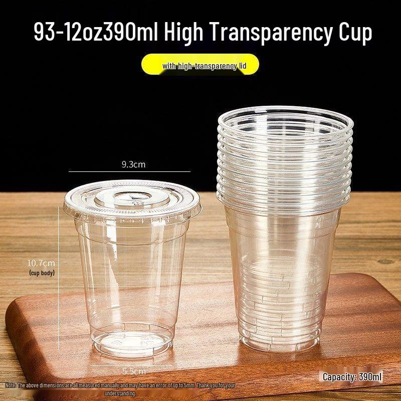 Transparent Mini Milk Tea Disposable Cup with Lid - Small Size for Cold Drinks