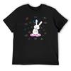 Glückliches kleines liebes Kaninchen T-Shirt kundenspezifische Hippie-Kleidung schwarze Vintage-Herren-T-Shirts