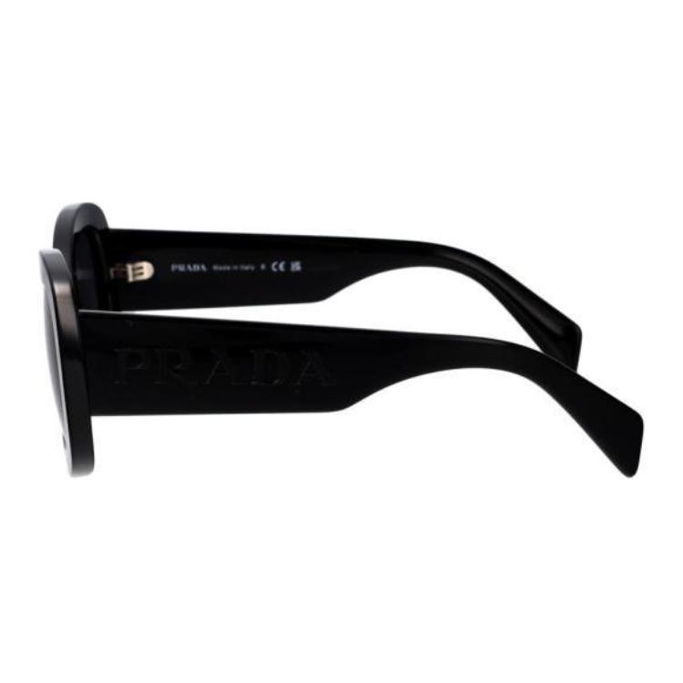 Prada Logo Oval Sunglasses Women sunglasses Black 0PRA13S1AB5S0