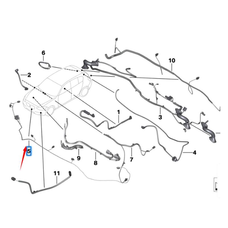 61129365042 Car Front Bumper Parking Sensor Wiring Harness PDC Cable for BMW 3 Series F30 F80