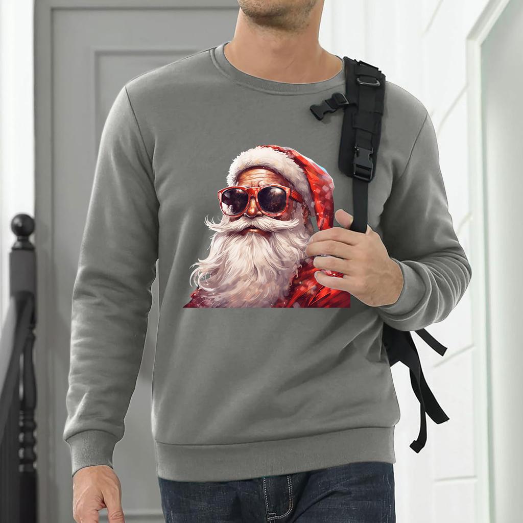 Men Sweatshirt Christmas Shirt Long Sleeve Funny Holdiay Crewneck Xmas Tops