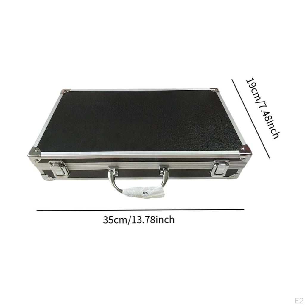 Carry Case Handheld Mic Storage Organizer Box With Handle Aluminum Alloy Suitable for