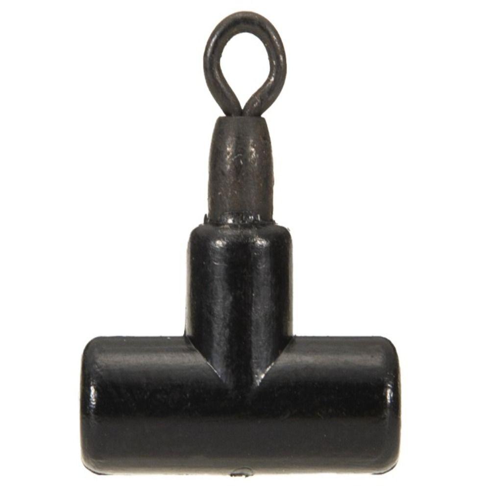 Tackle Black T-Swivel Fishing Line Slider Beads Rolling Swivel Fishing Swivels Carp Rig Rings Clip