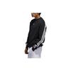 adidas Sudadera con capucha holgada con rayas de trébol originales para hombre, color negro, para otoño, FM1522