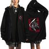Anime Attack On Titan Printed Zip-Up Hoodie Unisex Casual Sportswear Long Sleeve Sweatshirt