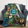 Happy 80Th Birthday Throw Blanket Soft Cozy Perfect For Sofa Couch Office Bed Picnics For All Occasions Cozy Home Lovers Unique Gift For Family And