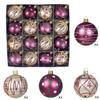 16PCS Plastic Christmas Ball Set Multicolor Suspensable Decorative Christmas Tree Balls 6cm Xmas Baubles Scene Supplies