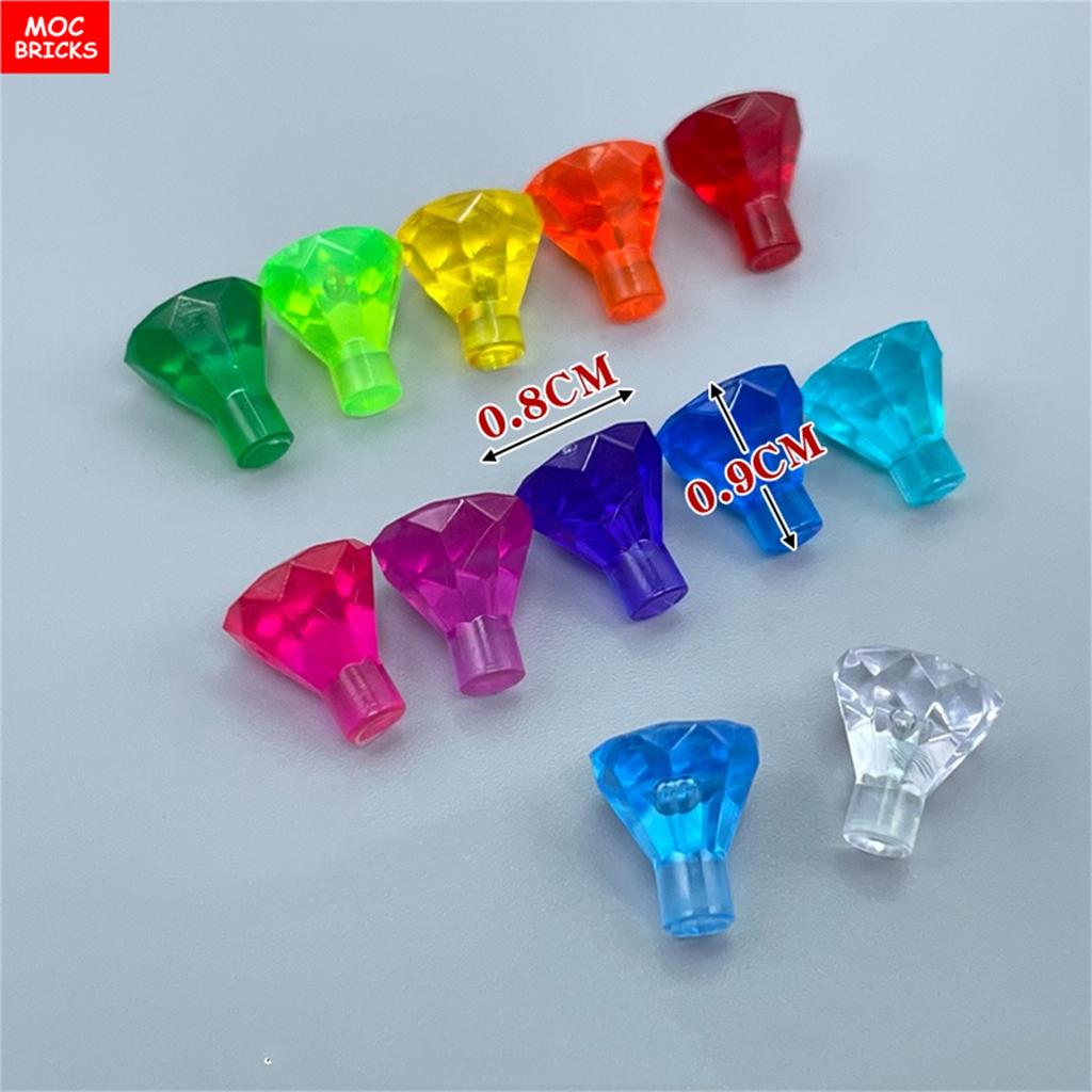 Non-Toxic 100Pcs\Lot Moc Bricks Rock 1X1 Jewel 24 Facet Treasure Diamond Gem 28556 30153 Building Blocks Diy Toys For Children'S Gifts