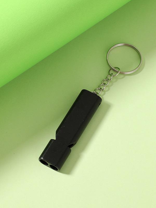 Dual-Frequency Aluminum Survival Whistle with Double Tubes for Outdoor Rescue
